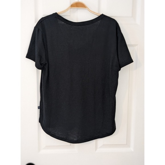 GAP V-Neck Slub Tee Relaxed Fit Short Sleeve Casual Top‎ Black Small  NWT - Picture 3 of 7